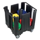 Vollrath SAC-4C-06 32 3/4" Mobile Dish Caddy w/ (4) Columns - Plastic, Black thumbnail 2