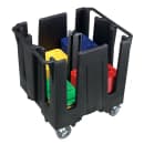 Vollrath SAC-SQ1-06 32 3/4" Mobile Dish Caddy for Square Dishes w/ (4) Columns - Plastic, Black thumbnail 2