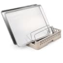 Vollrath TR23 Full-Size Dishwasher Sheet Pan Rack - Holds 3 Pans, Open End, Beige thumbnail 6
