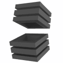 Vollrath V904600 Stackable Riser Cube w/ Lid - 9" x 6 1/2", Wood, Black thumbnail 2