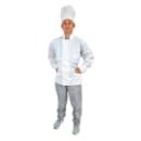 Intedge Chef Coat, Double Breasted w/ One Pocket, White, Small (345BS) thumbnail 2