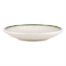 Homer Laughlin HL2821 6" Round Boston Saucer - China, Ivory w/ Green Band thumbnail 2