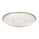 Homer Laughlin HL2821 6" Round Boston Saucer - China, Ivory w/ Green Band thumbnail 3
