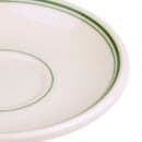 Homer Laughlin HL2821 6" Round Boston Saucer - China, Ivory w/ Green Band thumbnail 4