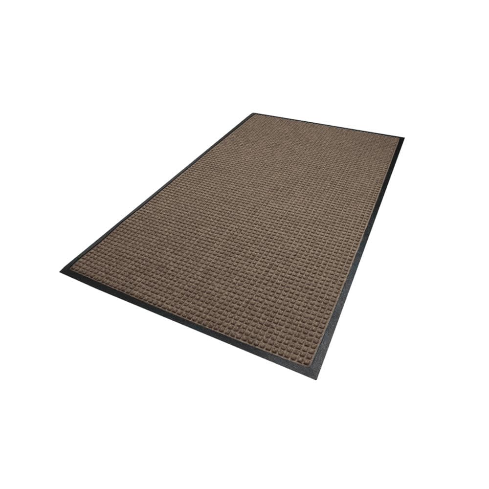 M+A Matting Waterhog Squares Classic Entrance Mat w/ Smooth Backing, 3' x 4', Dark Brown (2005234170)