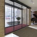 M+A Matting Waterhog Squares Classic Entrance Mat w/ Smooth Backing, 4' x 6', Dark Brown (2005246170) thumbnail 3