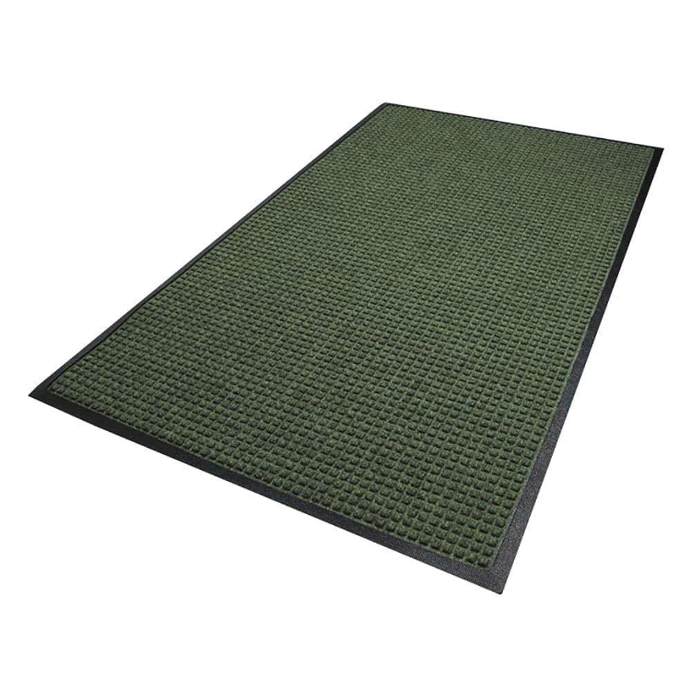 M+A Matting Waterhog Squares Classic Entrance Mat w/ Smooth Backing, 4' x 6', Evergreen (2005946170)