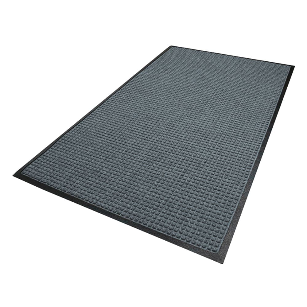 M+A Matting Waterhog Squares Classic Entrance Mat w/ Smooth Backing, 6' x 12', Charcoal (20054612170)