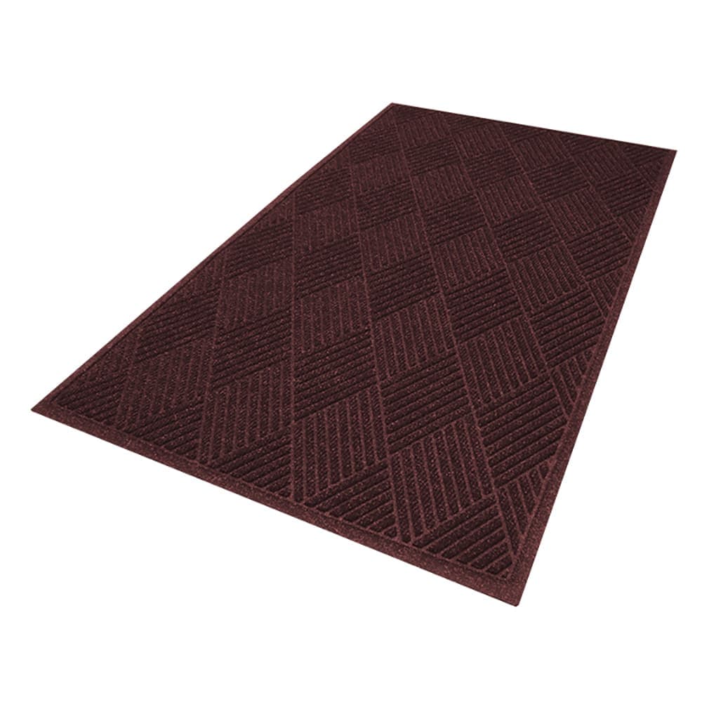 M+A Matting Waterhog Max Diamond Entrance Mat w/ Smooth Backing, 6' x 8 2/5', Maroon (22957468170)