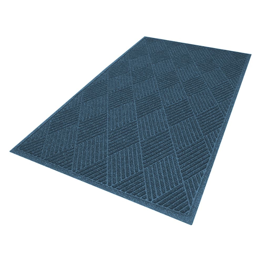 M+A Matting Waterhog Max Diamond Fashion Entrance Mat w/ Smooth Backing, 4' x 20', Indigo (229771420170)