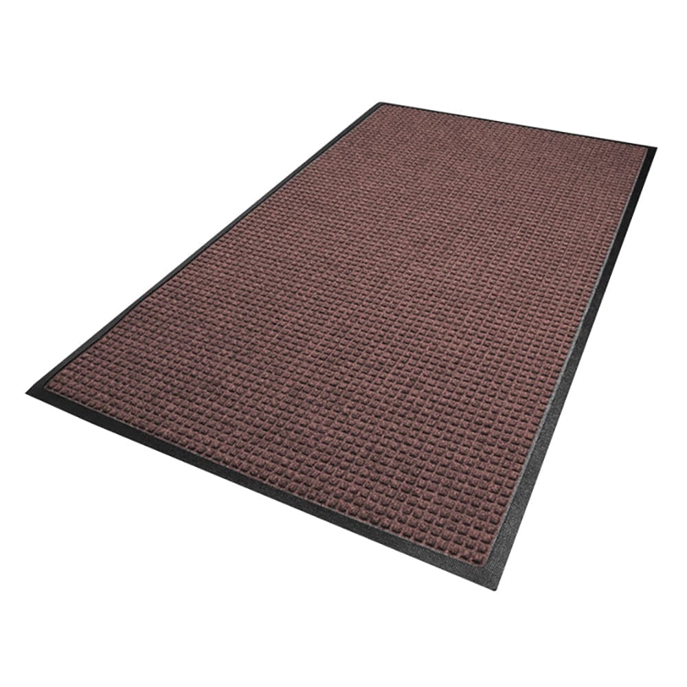 M+A Matting Waterhog Squares Fashion Entrance Mat w/ Smooth Backing, 4' x 6', Bordeaux (2806046170)