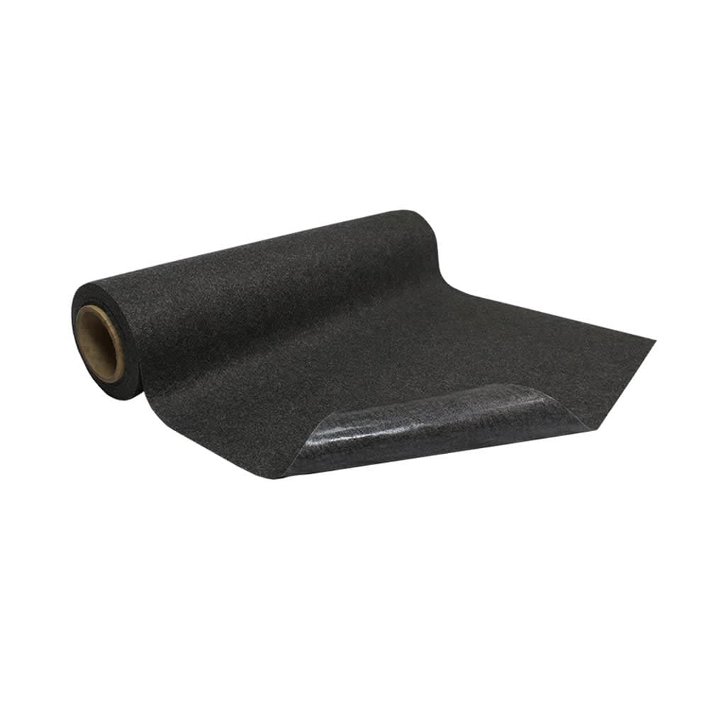 M+A Matting Slip Resistant Mat w/ Adhesive Backing - 2' x 25' Roll, Polypropylene, Black (44501225900)