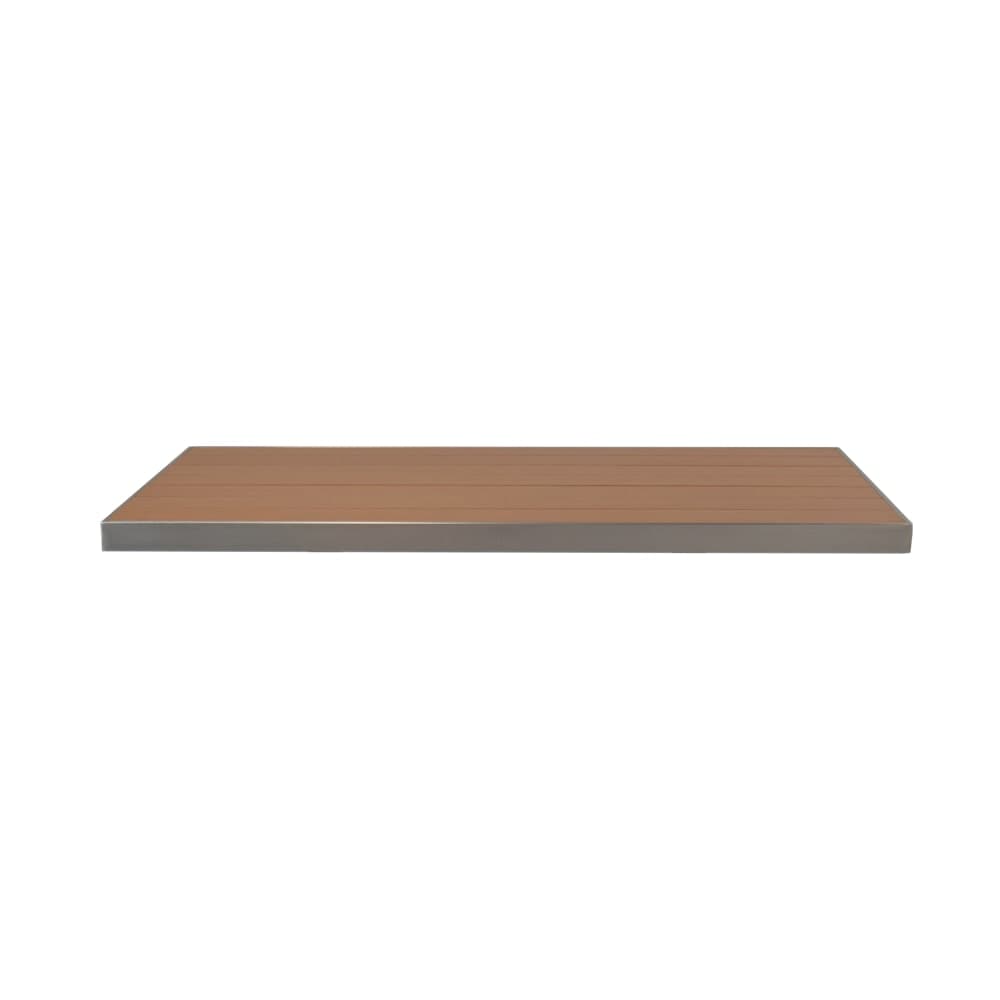 emu Rectangular Sid Outdoor Table Top - 26" x 30", Aluminum, Oak (A1494)