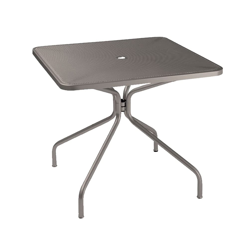 emu 32" Square Cambi Indoor/Outdoor Table w/ Umbrella Hole - Steel, Antique Bronze (801)
