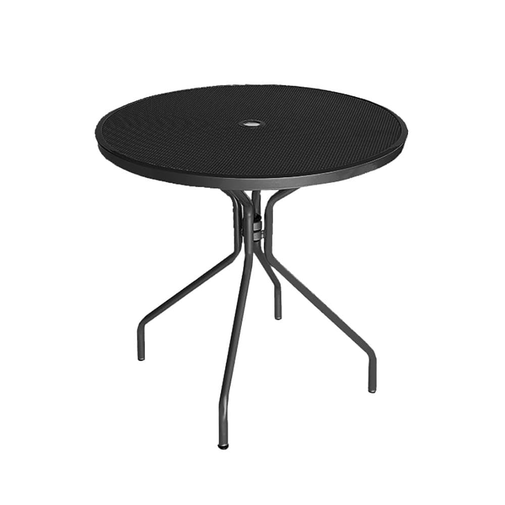 emu 32" Round Cambi Indoor/Outdoor Table w/ Umbrella Hole - Steel, Antique Black (803)