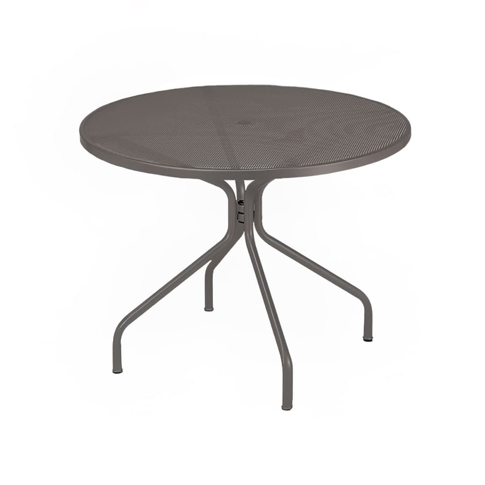emu 42" Round Cambi Indoor/Outdoor Table w/ Umbrella Hole - Steel, Antique Bronze (804)
