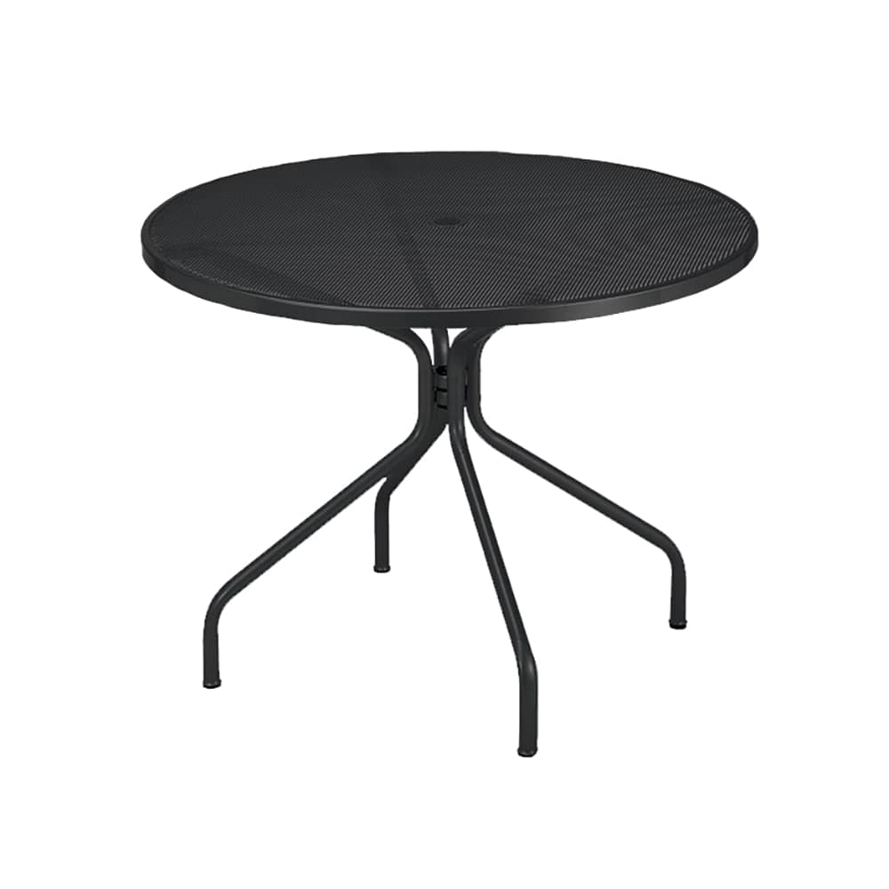 emu 42" Round Cambi Indoor/Outdoor Table w/ Umbrella Hole - Steel, Antique Black (804)