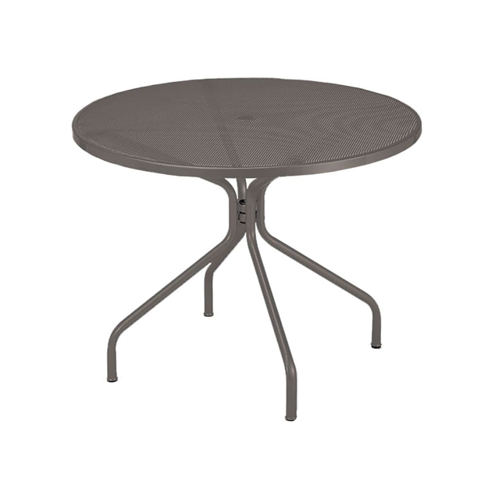emu 48" Round Cambi Indoor/Outdoor Table w/ Umbrella Hole - Steel, Antique Bronze (805)