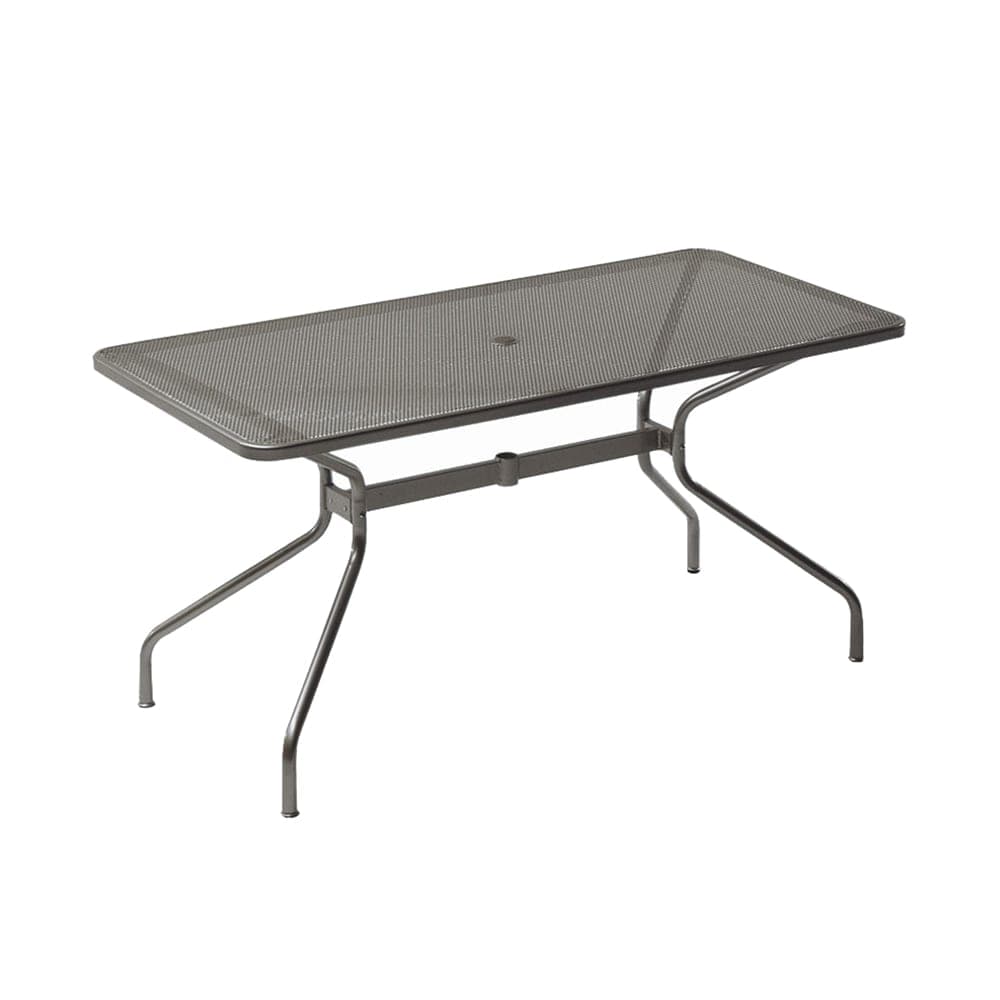 emu Rectangular Indoor/Outdoor Drink Table w/ Umbrella Hole - 48" x 32", Steel, Antique Bronze (807)