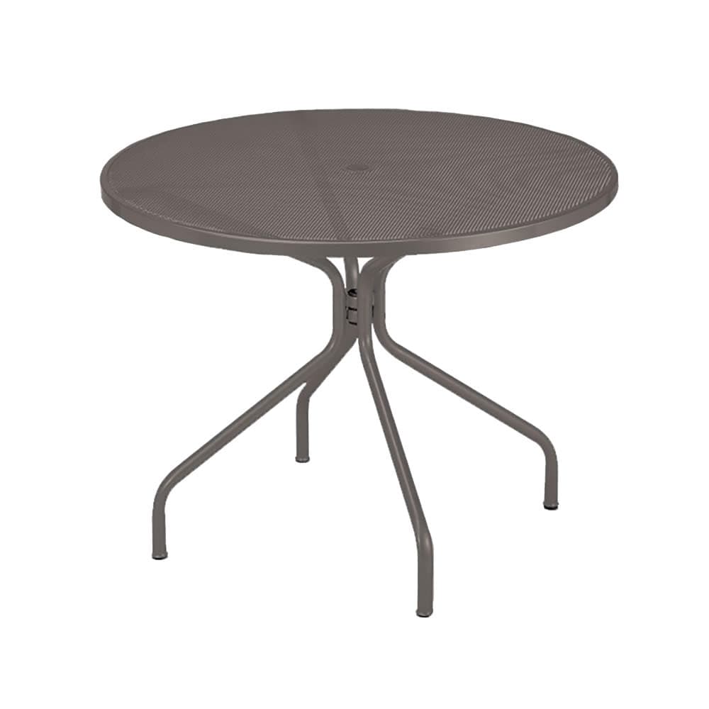 emu 36" Round Cambi Indoor/Outdoor Table w/ Umbrella Hole - Steel, Antique Bronze (813)