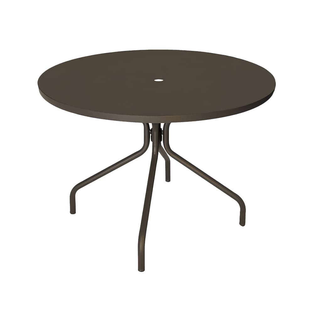 emu 36" Round Indoor/Outdoor Table w/ Umbrella Hole - Steel, Antique Bronze (823)
