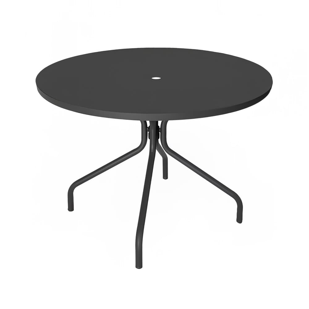 emu 32" Round Indoor/Outdoor Table w/ Umbrella Hole - Steel, Antique Iron (828)