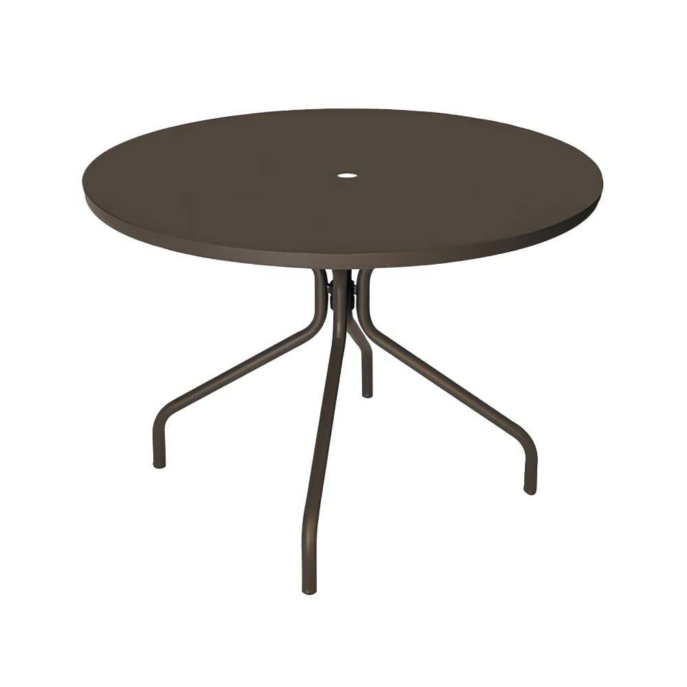 emu 32" Round Indoor/Outdoor Table w/ Umbrella Hole - Steel, Antique Bronze (828)