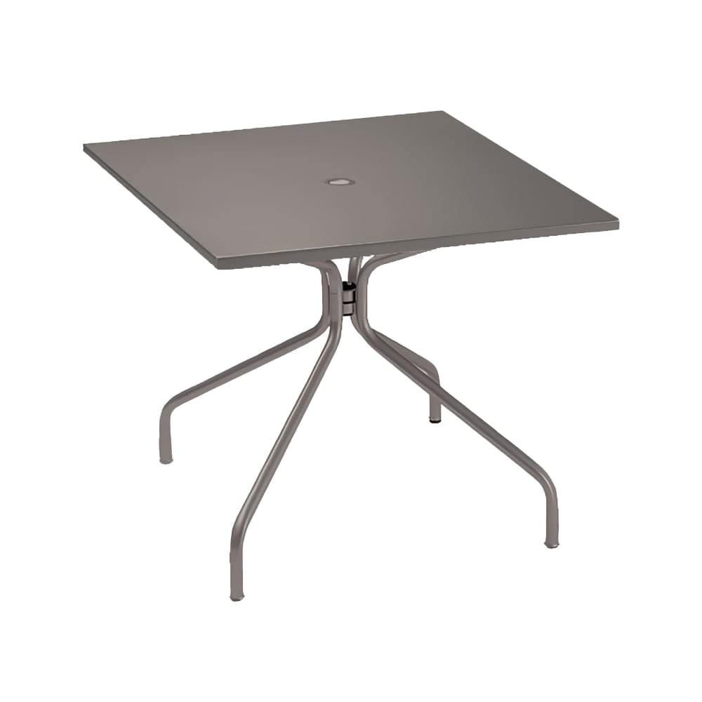 emu 32" Square Indoor/Outdoor Table w/ Umbrella Hole - Steel, Antique Bronze (829)
