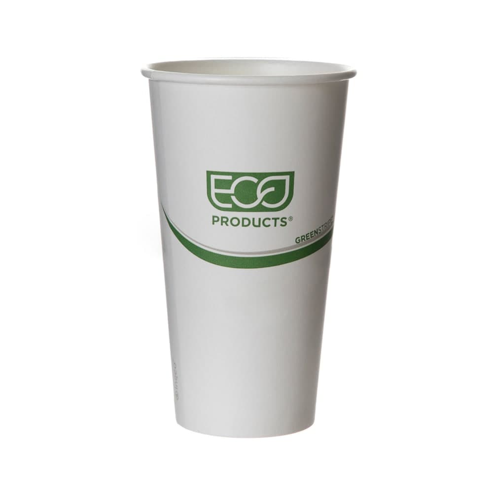 Eco Products GreenStripe® 20 oz Disposable Hot Cup - PLA, Printed (EP-BHC20-GS)