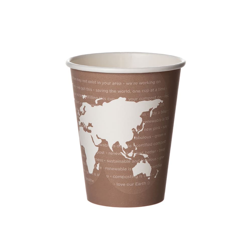 Eco Products World Art™ 8 oz Disposable Hot Cup - PLA, Printed (EP-BHC8-WA)