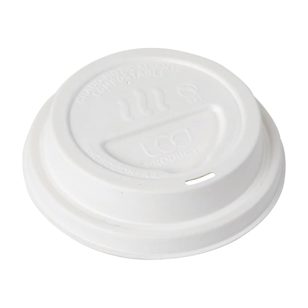 Eco Products GreenStripe® Dome Lid for 8 oz Hot Cups - Molded Fiber, White (EP-BHCSCLIDNFAS)