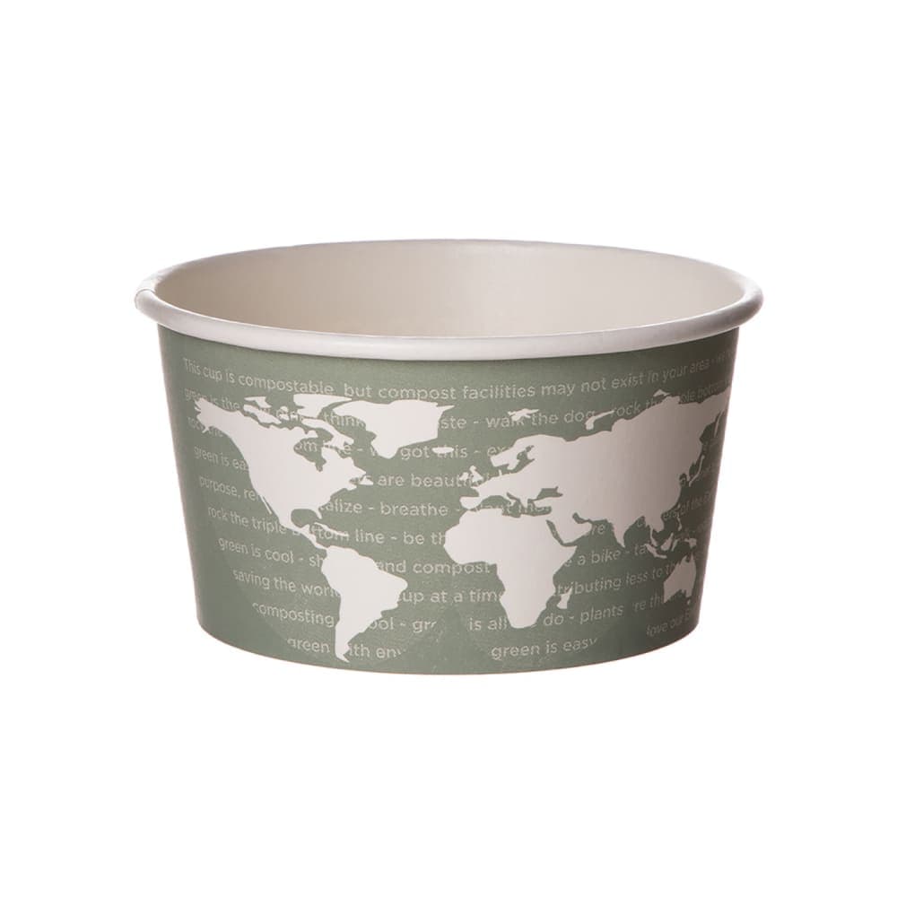 Eco Products 12 oz World Art™ Food Container - Paper, Green (EP-BSC12-WA)