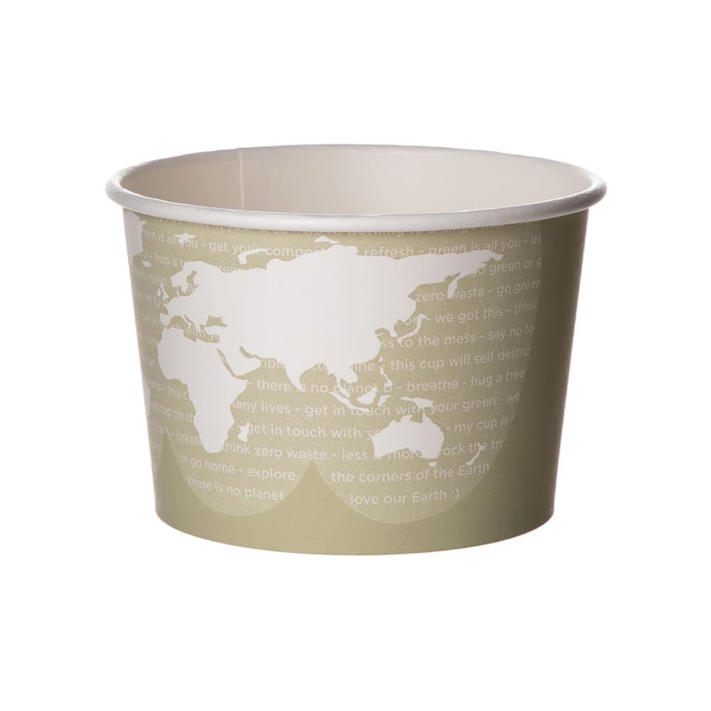 Eco Products 16 oz World Art™ Food Container - Paper, Green (EP-BSC16-WA)