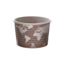 Eco Products 8 oz World Art™ Food Container - Paper, Brown (EP-BSC8-WA) thumbnail 2