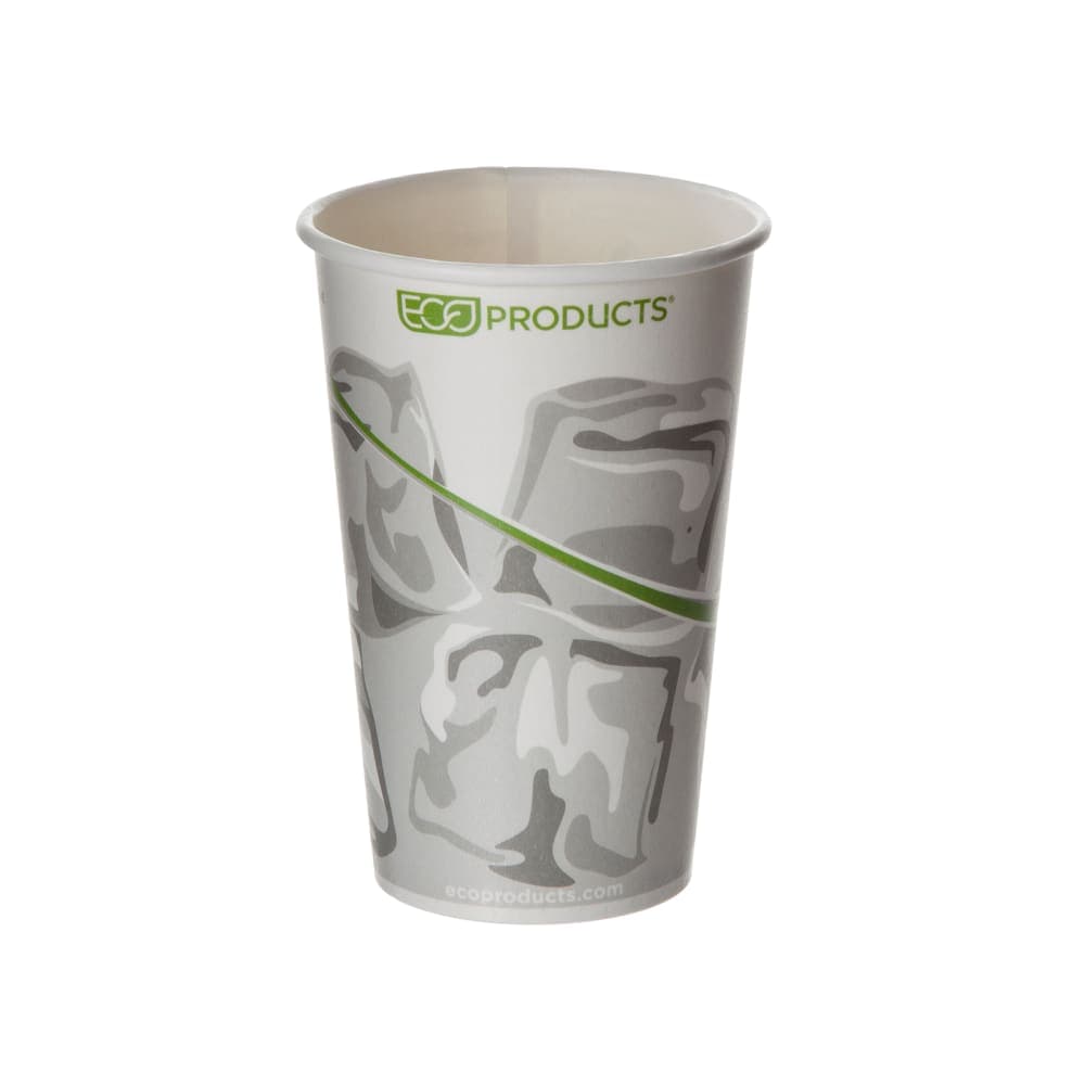 Eco Products 16 oz GreenStripe® Disposable Cold Cup - Paper, Clear (EP-CP16)