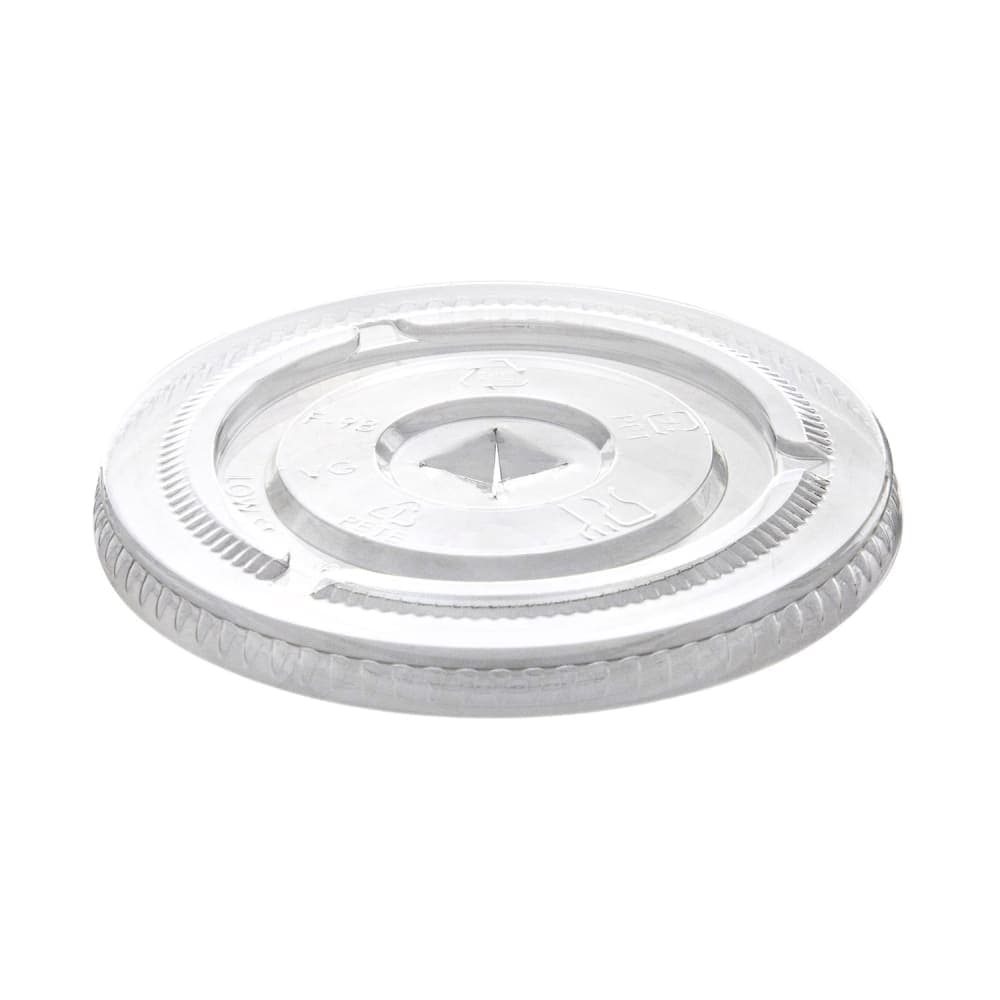Eco Products BlueStripe™ Flat Lid for 9 to 24 oz Cold Cups - PET, Clear (EP-CRFL)