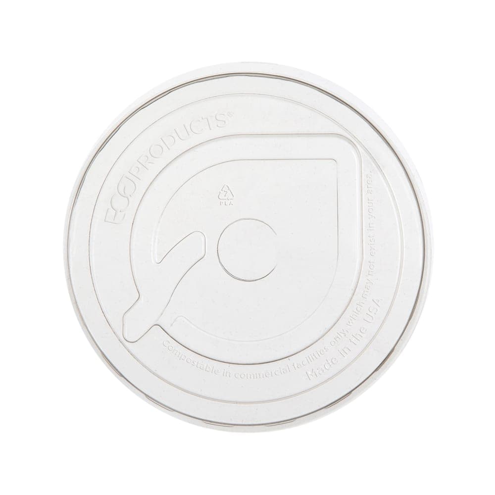 Eco Products GreenStripe® Flat Lid for 9 to 24 oz Cold Cups - PLA, Clear (EP-FLCC)