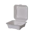 Eco Products Vanguard® Hinged Lid Food Container - 6" x 6" x 3", Molded Fiber (EP-HC6NFA) thumbnail 2