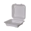 Eco Products Vanguard® Hinged Lid Food Container - 8" x 8" x 3", Molded Fiber (EP-HC81NFA) thumbnail 2