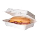 Eco Products Hinged Lid Food Container - 9" x 6" x 3", Molded Fiber (EP-HC96) thumbnail 2