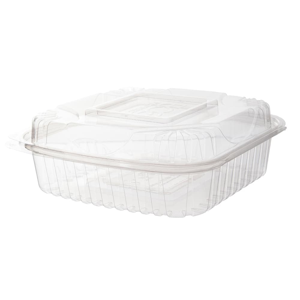 Eco Products Hinged Lid Food Container - 8" x 8" x 3", PLA (EP-LC81)