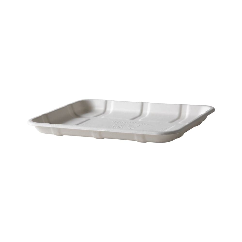 Eco Products Vanguard® Meat & Produce Tray - 8 1/2" x 6 1/2", Molded Fiber, White (EP-MP20SNFA)