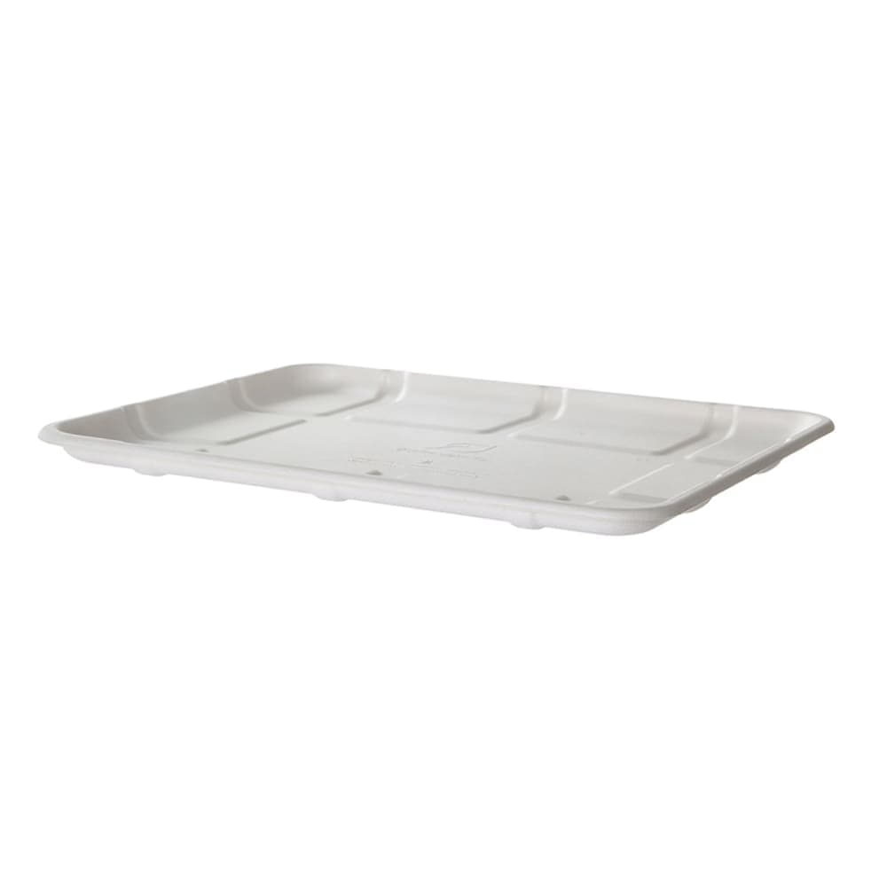 Eco Products Vanguard® Meat & Produce Tray - 10 1/2" x 8 1/2", Molded Fiber, White (EP-MP8SNFA)