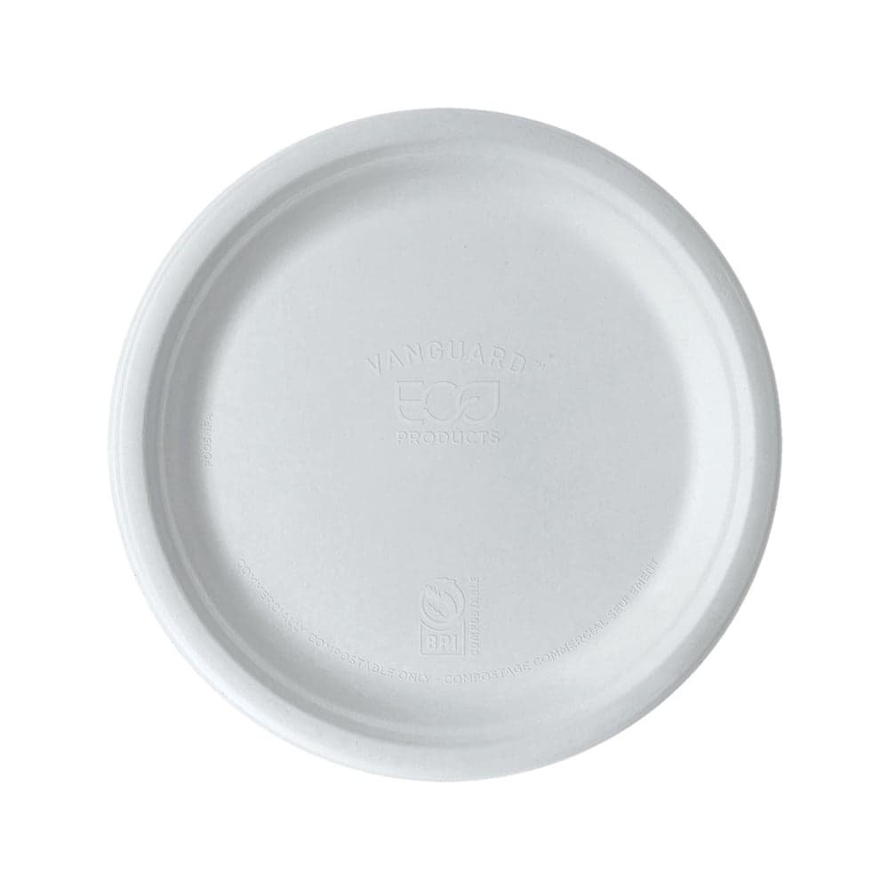 Eco Products Vanguard® WorldView™ 10" Round Disposable Plate - Molded Fiber, White (EP-P005NFA)