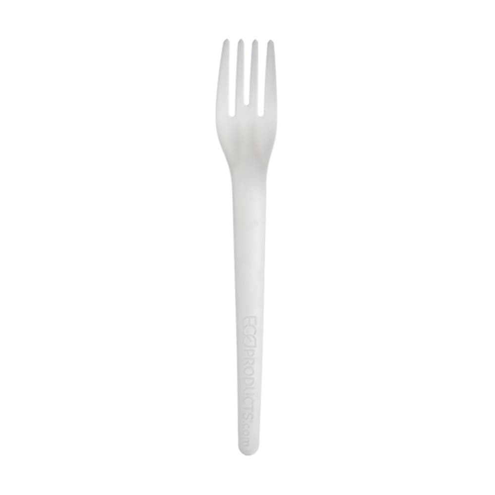 Eco Products 6" Plantware® Disposable Fork - PLA, White (EP-S012)