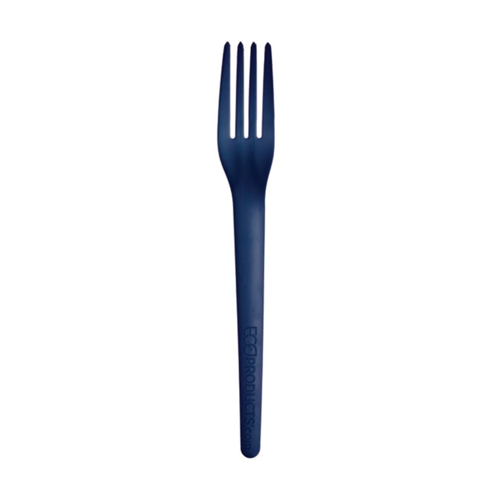 Eco Products 7" Plantware® Disposable Fork - PLA, Blue (EP-S017BLU)