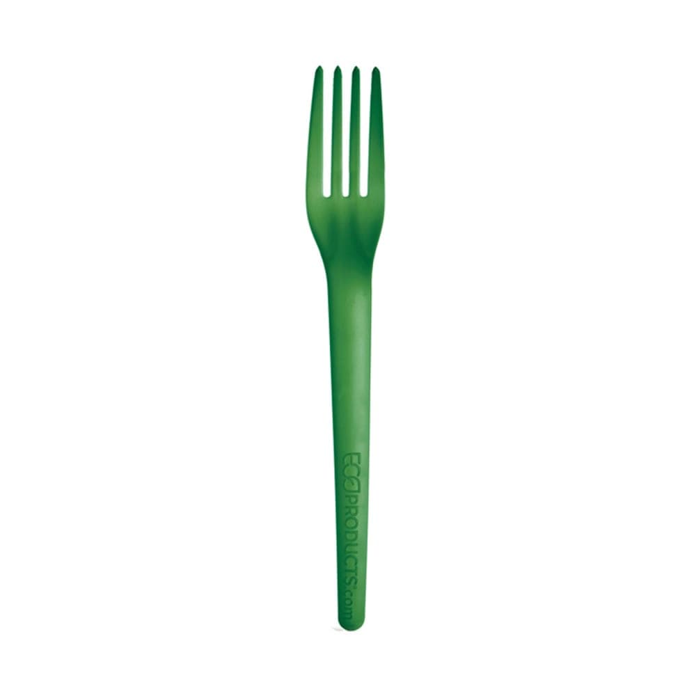 Eco Products 7" Plantware® Disposable Fork - PLA, Green (EP-S017G)