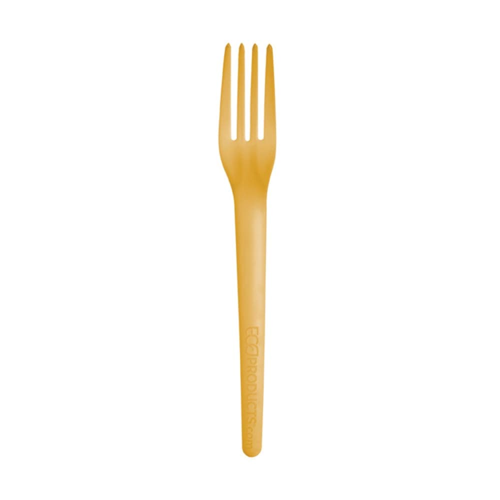 Eco Products 7" Plantware® Disposable Fork - PLA, Yellow (EP-S017Y)