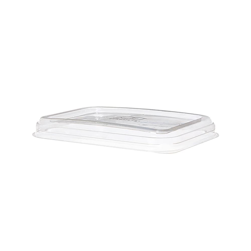Eco Products WorldView™ Flat Lid for 12 to 16 oz Rectangular Take-Out Containers - PET, Clear (EP-SCRC16LIDLR)