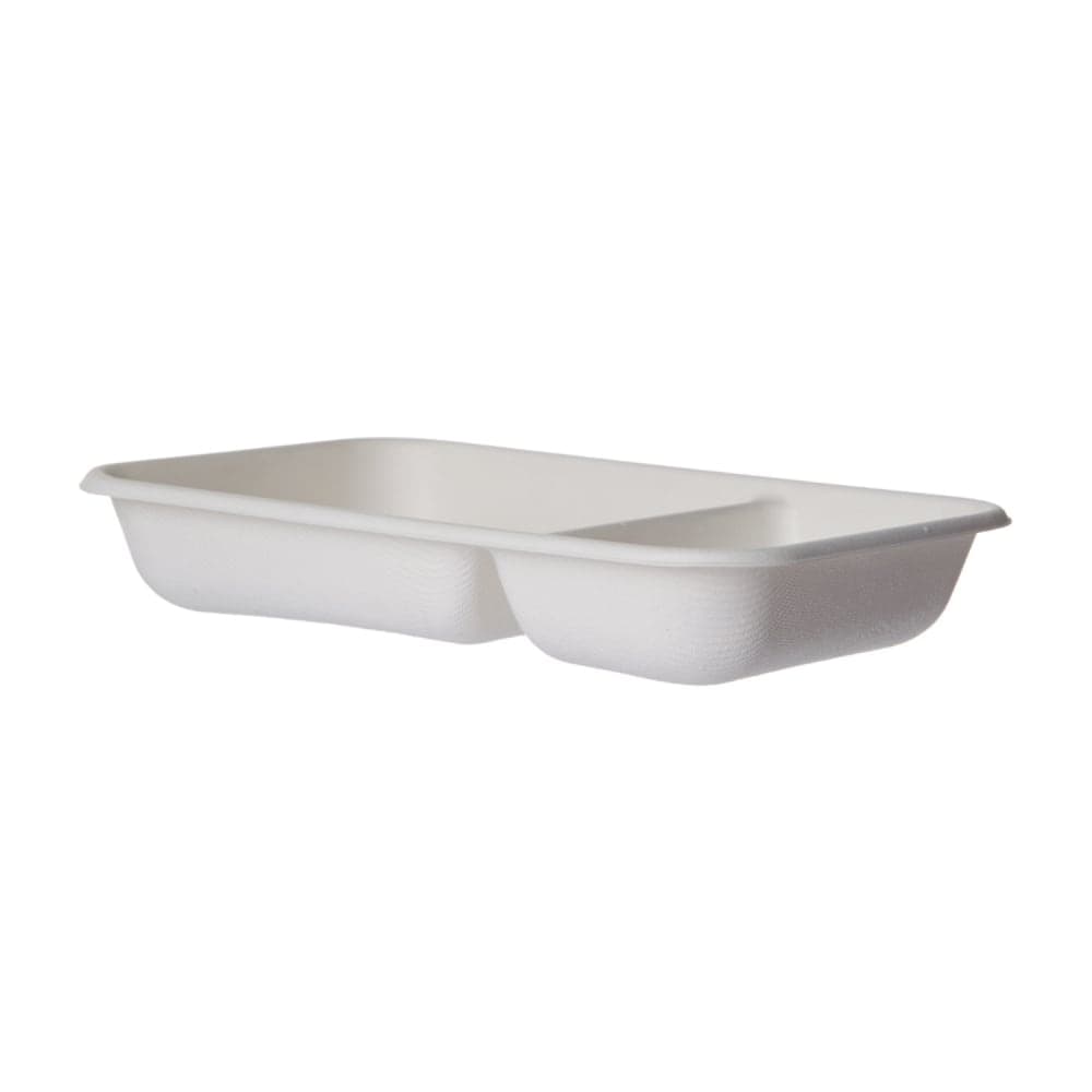 Eco Products 24 oz Rectangular Vanguard® WorldView™ Take-Out Container - Molded Fiber, White (EP-SCRC242NFA)